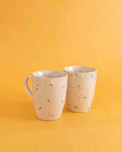 WHITE POLKA MUGS