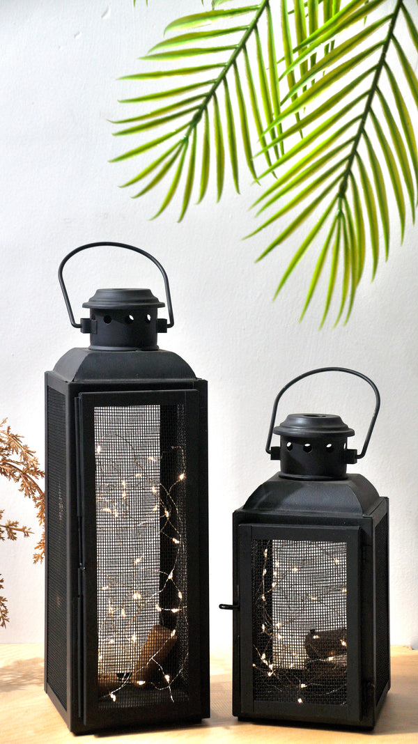 METAL LANTERNS (SET OF 2)