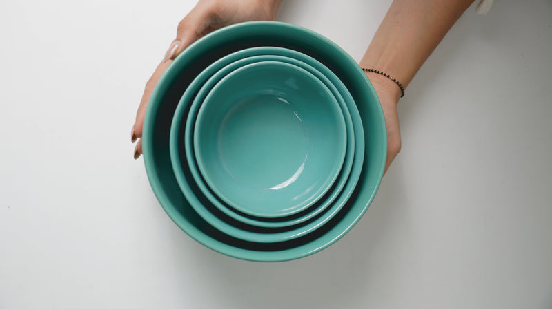 SOLID TURQUOISE BOWL (SET OF 4)